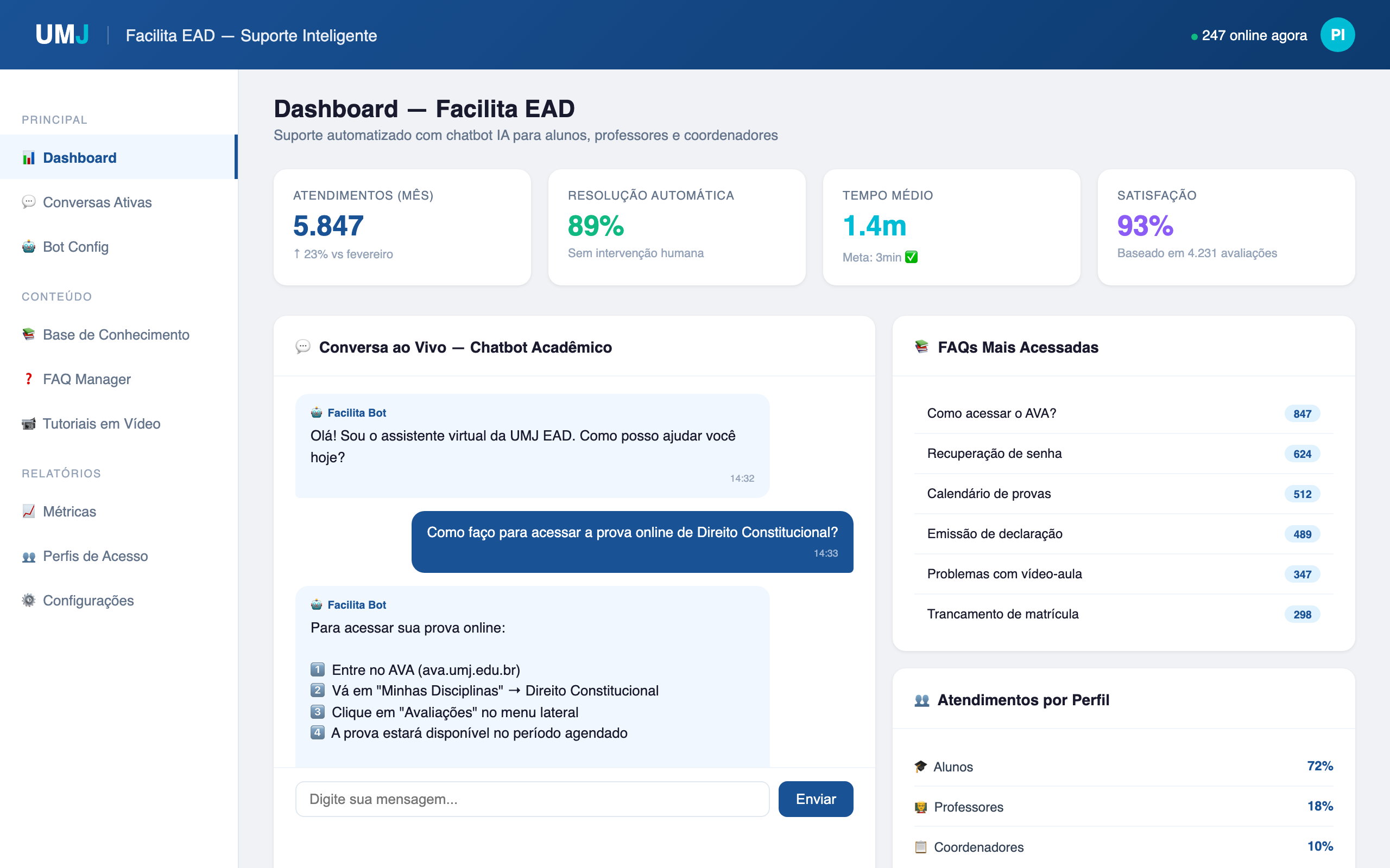 Facilita EAD - Suporte Inteligente